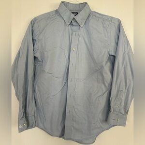 Boys Lands' End Light Blue Button-Down Dress Shirt, Sz 14, EUC